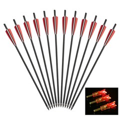 20″ Carbon Crossbow Bolts Arrows Hunting Tips Broadheads Arrowheads ID7.6mm 12x