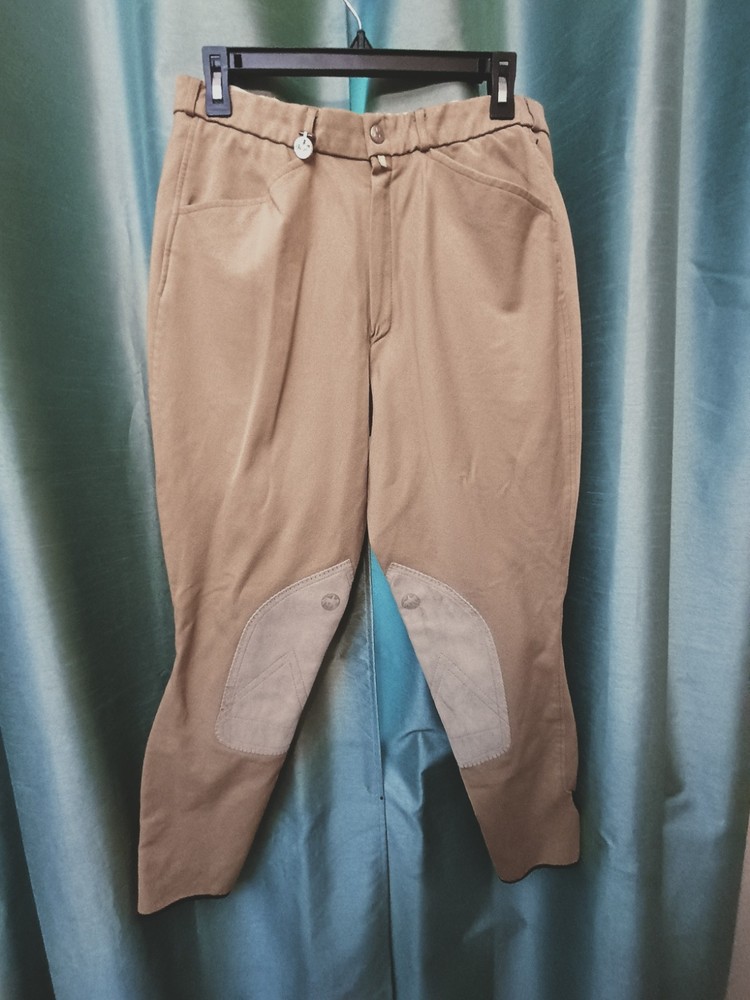 Ladies Pikeur Khaki Riding Breeches 31 In Waist 27 In Inseam Please Read