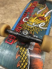 1988 Powell Peralta Caballero Cliver yellow Ban this Dragon blue stain rare OG