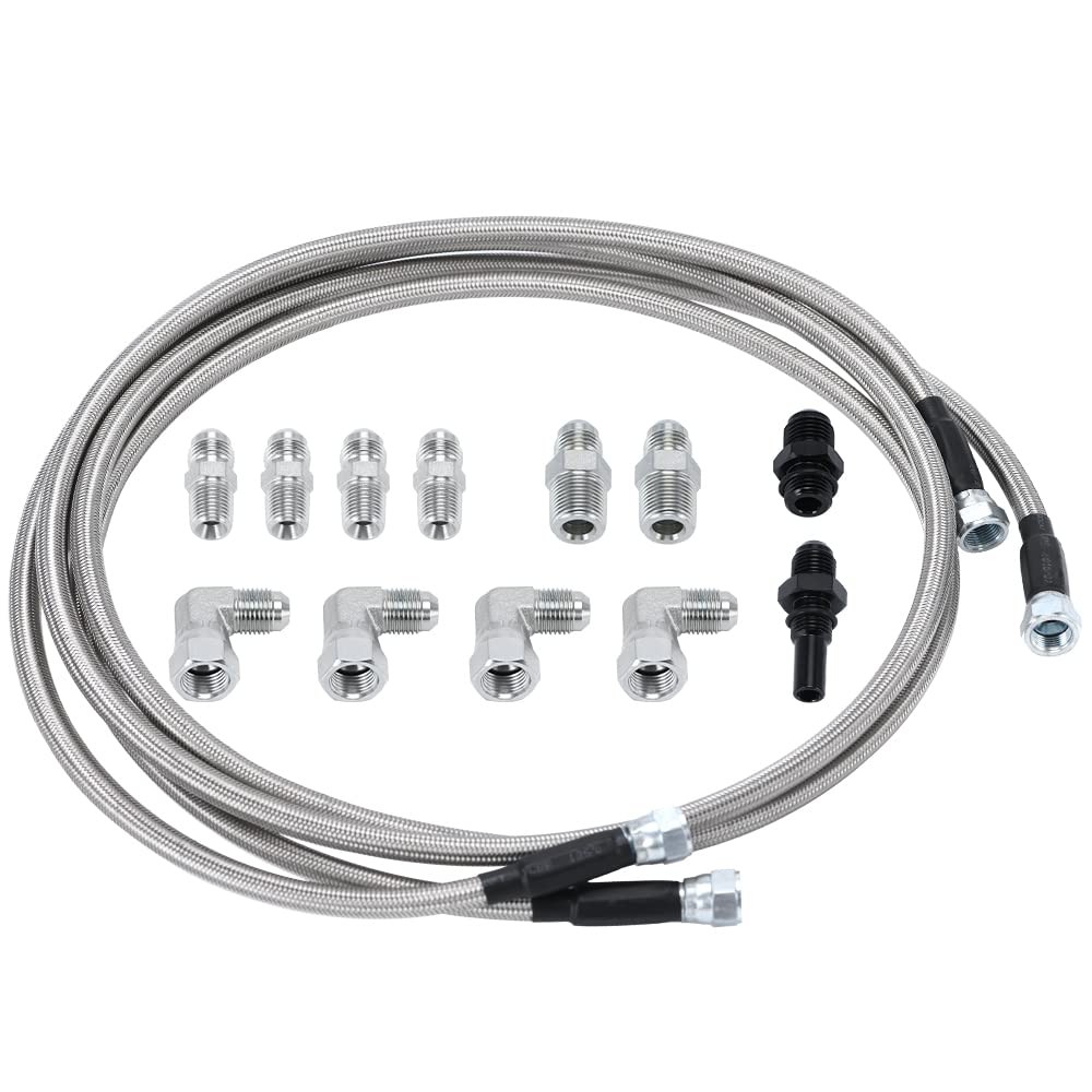 6AN 70 Inch For GM Chevy Transmission Cooler Hose Line Kit Heavy Duty