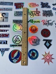 50 Large Classic Rock Stickers 50s 60s 70s 80s 90s Rock & Roll Waterproof Large