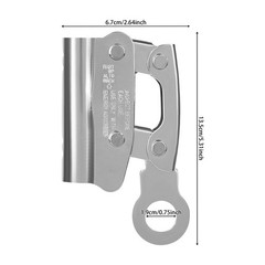 Alloy Steel Self-Locking Climbing Device 15kN For 10-16mm Rope Silver