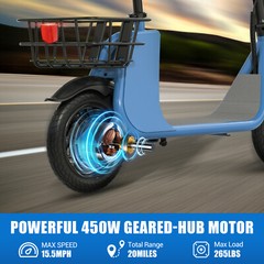 450W E-Foldable Electric Bike Electric Scooter With Seat Ebike UL 2849 certified
