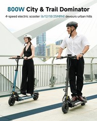 Folding Electric Scooter Adults 800W Commuting E-Scooter with APP Max.25MPH 10Ah