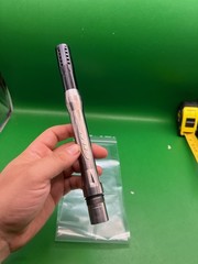 Shocker Dye Titanium Series Paintball Barrel Back Black Silver .689 10in