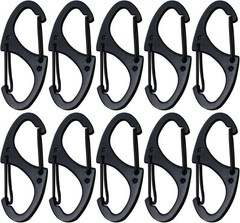 10-Pack Metal Small Carabiner Clips – 1.6 Inch Double-Sided Hooks for Keychains
