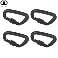 4 Pack 12KN Screw Locking D-shape Carabiner Aluminum Tree Rigging Tool