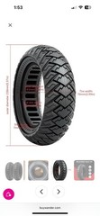 2 PCS 10×3.0 255×80 (80/65-6) Solid Tire,10 Inches Electric Scooter Wheels 10…