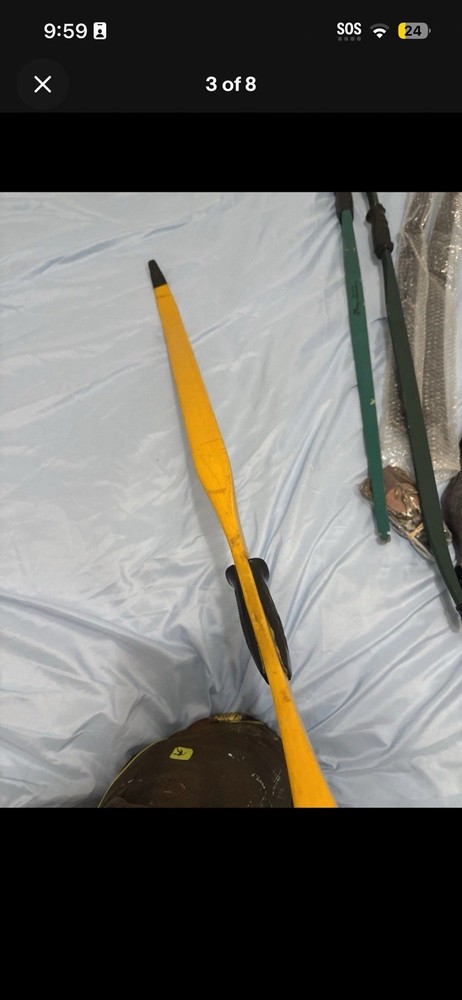 Vintage Golden Bear Traditional Archery Longbow Yellow 60in 30lbs Draw Weight