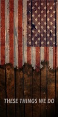 «These Things We Do» American Flag Cornhole Board Wrap Decals Vinyl Sticker 