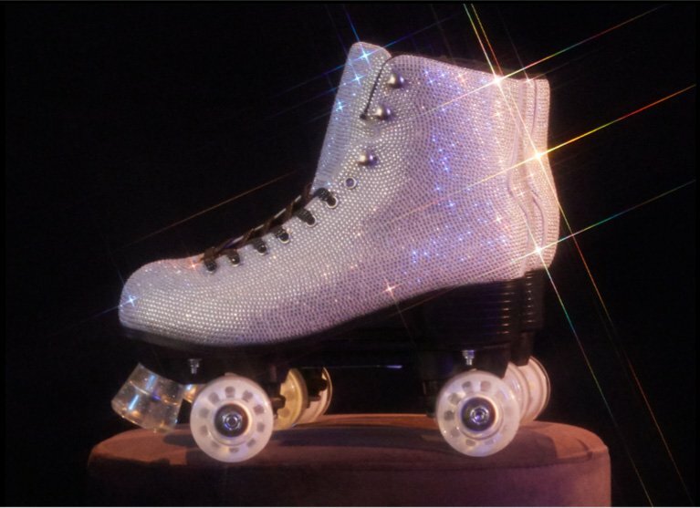 Billionaire Bling Silver Rhinestone Limited Edition Roller Skates Size 7 or 8