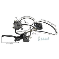 Front Hydraulic Disc Brake Caliper Rotor Wheel Hub for Go Kart ATV Quad Golf US