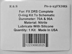 FX DRS to Schematic O-Ring Kit / R&S 2-23FXDRS / See Description Below