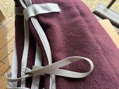 Traditional Wool Horse Cooler 82” Maroon Heavy Square Cut Thick Fits 78–84
