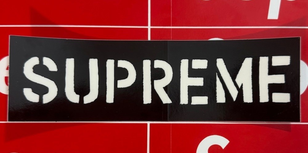 Supreme Hard Black Logo Sticker (Clear Sticker) SS26 Authentic Ships Same Day ✉️