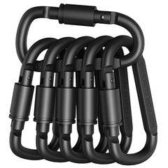 4-6Pcs Aluminum Alloy Carabiner Set Keychain Clip Hook for Camping Outdoor EDC