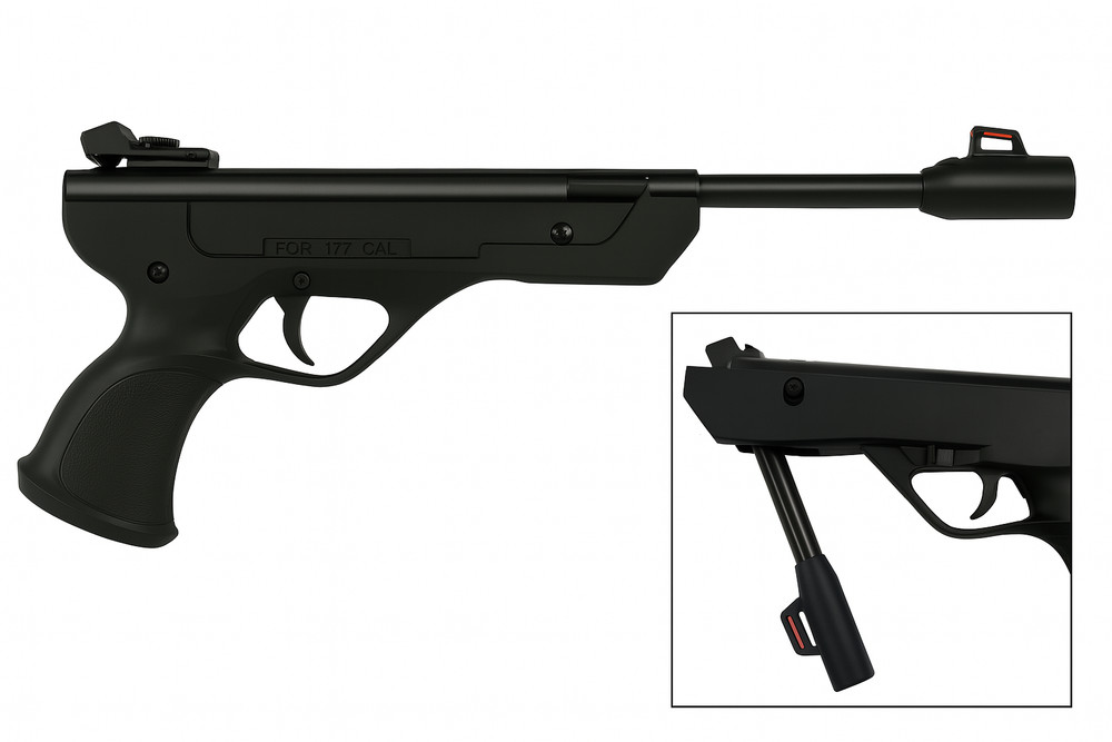 BEEMAN 1020 Black Synthetic .177 Caliber Break-Barrel Air Gun Pellet Pistol