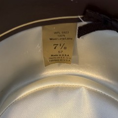 Bailey Tan 100% Wool Felt Western Cowboy Hat Brown Leather Band Size 7 1/8