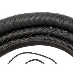 Genuine Cowhide Leather Bullwhip 04 Feet Long Black 12 Plaits Heavy Duty Whip