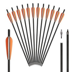 20″ Crossbow Bolts Carbon Arrows ID7.6mm Archery Hunting Shooting 12/24/36/48PCS