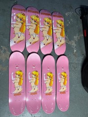 Hook Ups Skateboards Peach Sparkle PINK SPECIAL EDITION 8.5 X 32.25 *ULTRA RARE*