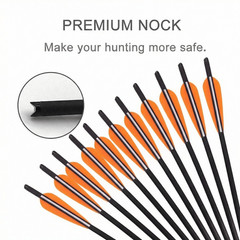 12Pcs 20 INCH Crossbow Bolts OD 8.8mm Carbon Crossbow Archery Arrows Screw Tips