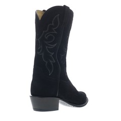 Tony Lama Plano 12″ Suede Round Toe Mens Black Wide Cowboy Western Boots