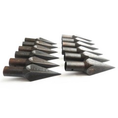 12pcs 220gr Tradition Hunting Bamboo Wooden Arrow Tips Broadheads DIY Bore 3/10″