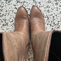 Tony Lama Western Cowboy Boots Mens 8.5D Brown Leather Tascosa