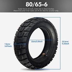 80/65-6 Scooter Tire Off-Road, 10 Inch Replacement Thickened Off Road 80/65-6