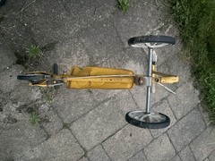 Vintage Yellow Honda Kick N Go Scooter Made in Japan 1970s
