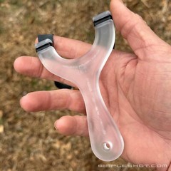 SimpleShot HORNET Slingshot Bundle with 2 Flat Bands, Target, Clay & Steel Ammo
