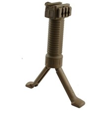Polymer Spring Loaded Bipod Picatinny Rail Mount Tan Dark Earth Leg Steel Insert