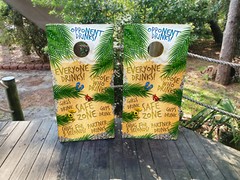 WATERPROOF Tropical DRINKING GAME Cornhole Board Wraps / Cornhole Decals