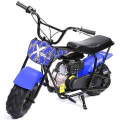 XtremepowerUS Pro-Series 99cc Mini Dirt Bike Gas-Power 4 Stroke Pocket Ride Blue