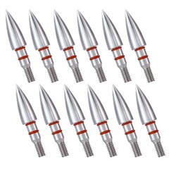 12pcs Archery Field Points, 100/125/150/300 Grain Field Points, 5/16-100Gra»