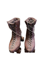 Pair of 2 Vintage Roller Skates Ceramic Heavy Size 4 x 4 3/4” x 1 3/4″