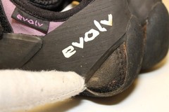 Evolv Elektra Womens Size 9.5 41 USA Made Purple Black Strap Rock Climbing Shoes