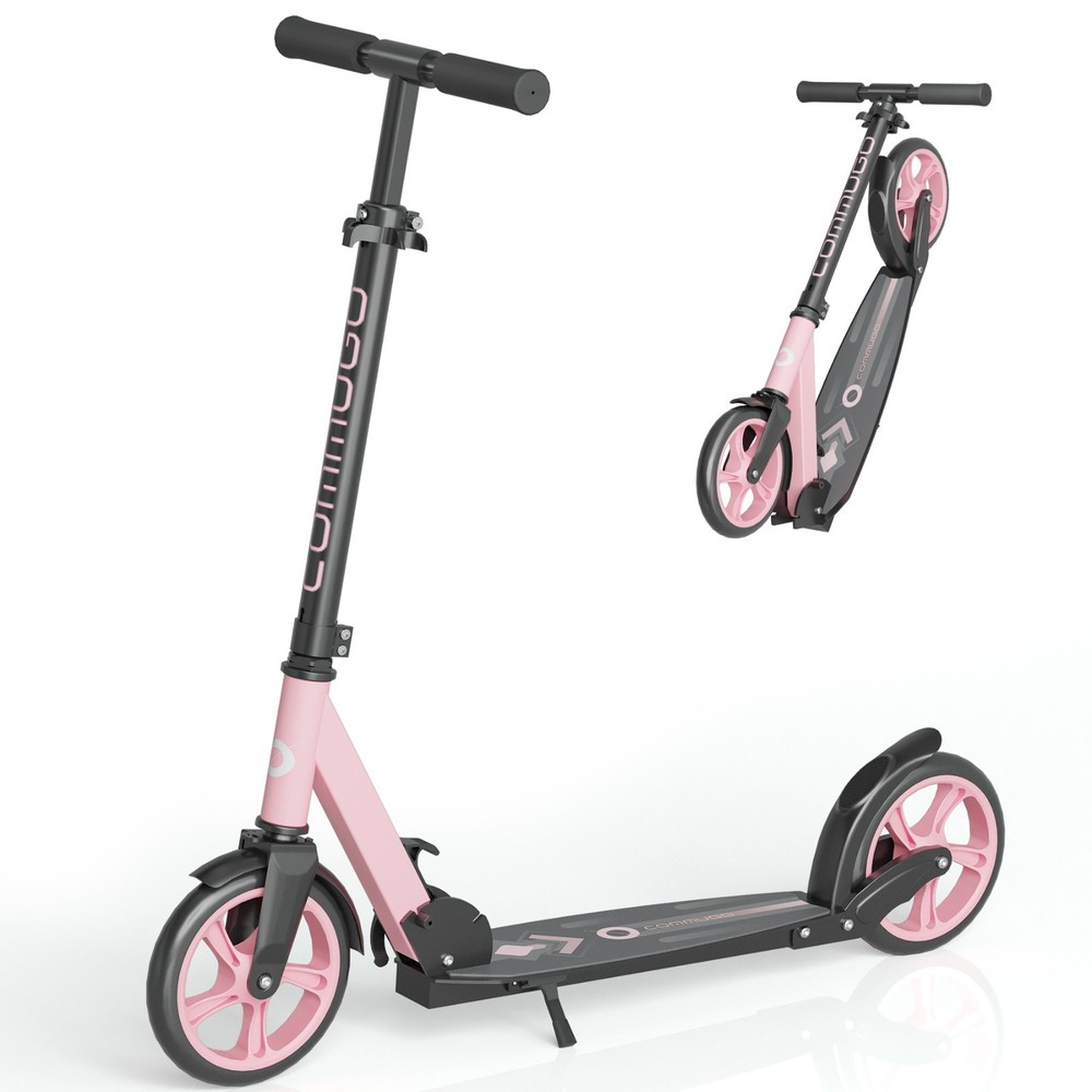 Commugo Kick Scooter adjustable for Ages 6+ Kid Teen Adult Foldable LightWeight