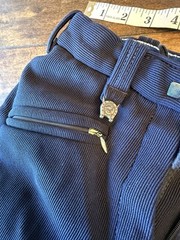 Turnier Riding Britches Unisex Kids Navy Blue Stretch Size 34 Zip & Button