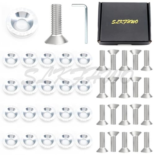6063-T6 Hard Aluminum Alloy Fender Washer 20 Pieces CNC Precision silver