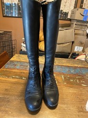 Ariat Heritage Contour II Field Zip Tall Riding Boots Black Leather 9.5