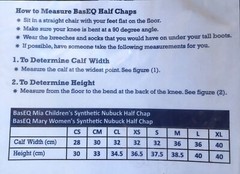 BasEQ Half Chaps Women’s / Children’s- Equestrian Equine Nubuck Size & Style NEW