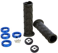 ODI XTreme LockOn ATV Hand Grips Black Blue Clamps One Size Handle