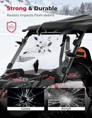 Front Windshield Compatible with 2019-2023 Polaris RZR XP 1000 / RZR XP Turbo 2