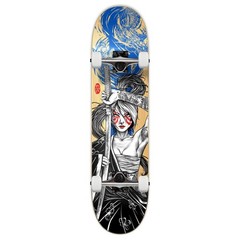 Yocaher 7.75″ Graphic Complete Skateboard – Girl Samurai Series(Blue, Red, Gold)