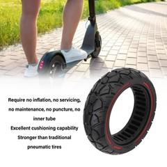 Scooter Solid Tire 10in 10×3 255×80 80/65‑6.5 Red Line Universal For