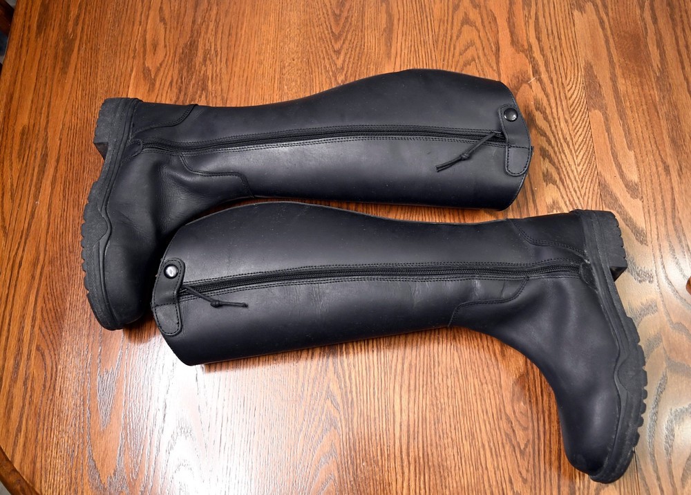 Middleburg, fleece lined Nubuck tall winter boots, black, 8