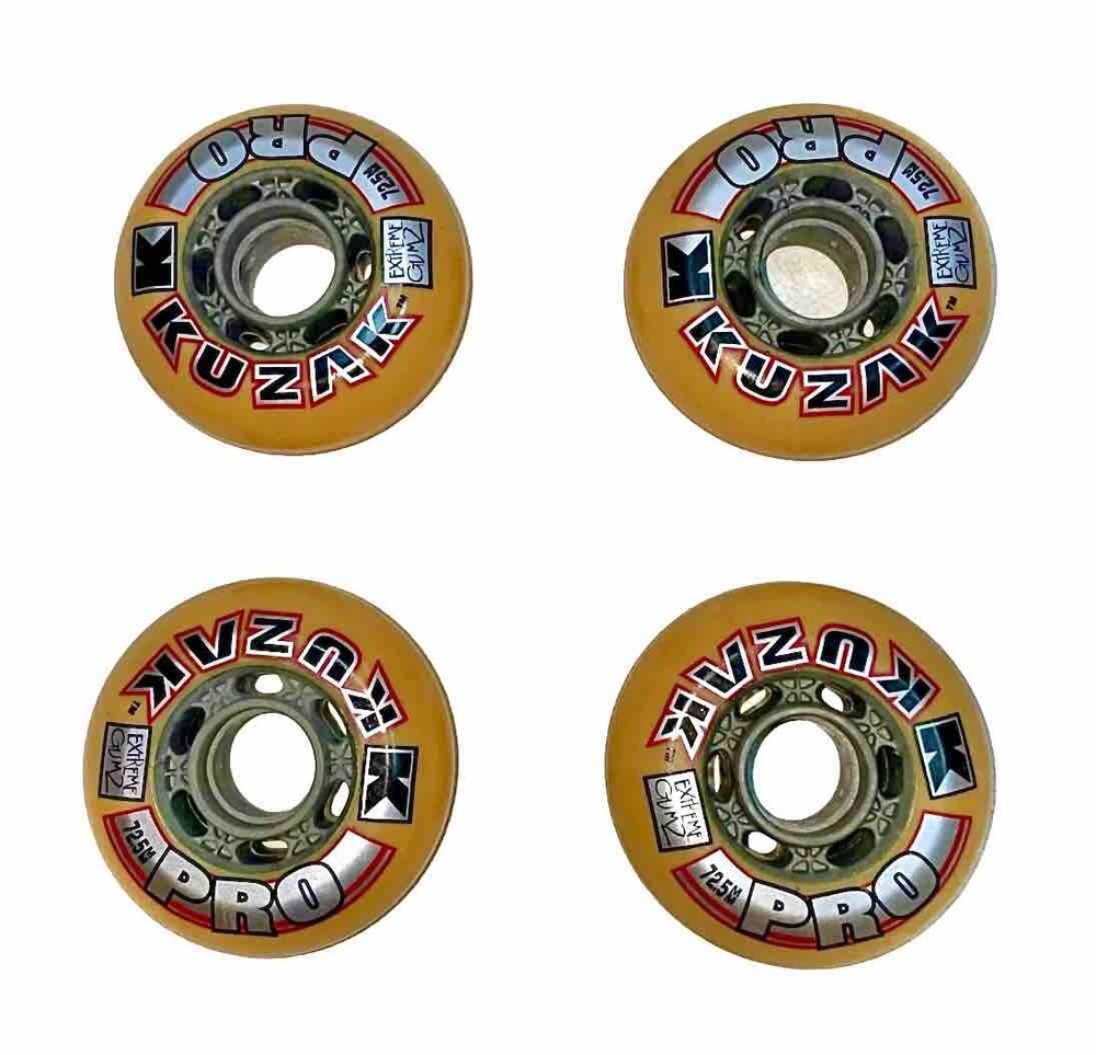 KUZAK Pro Series Extreme Gum 2 (4)-pack 72.5mm 75A Inline Roller Hockey Wheels