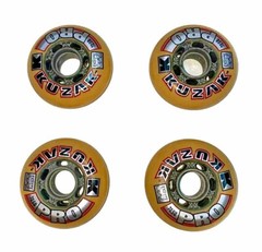 KUZAK Pro Series Extreme Gum 2 (4)-pack 72.5mm 75A Inline Roller Hockey Wheels